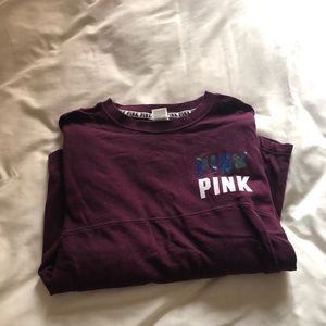 PINK crew neck hoodie